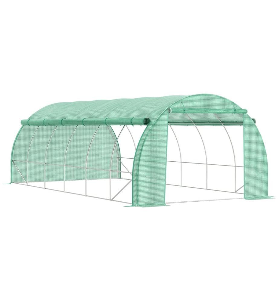 Serre en plastique 6 x 3 x 2 m, accessible