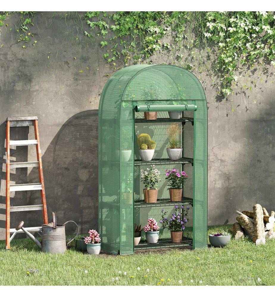 Foliengewächshaus 80x49x160 cm Tomatenhaus Frühbeetmetall