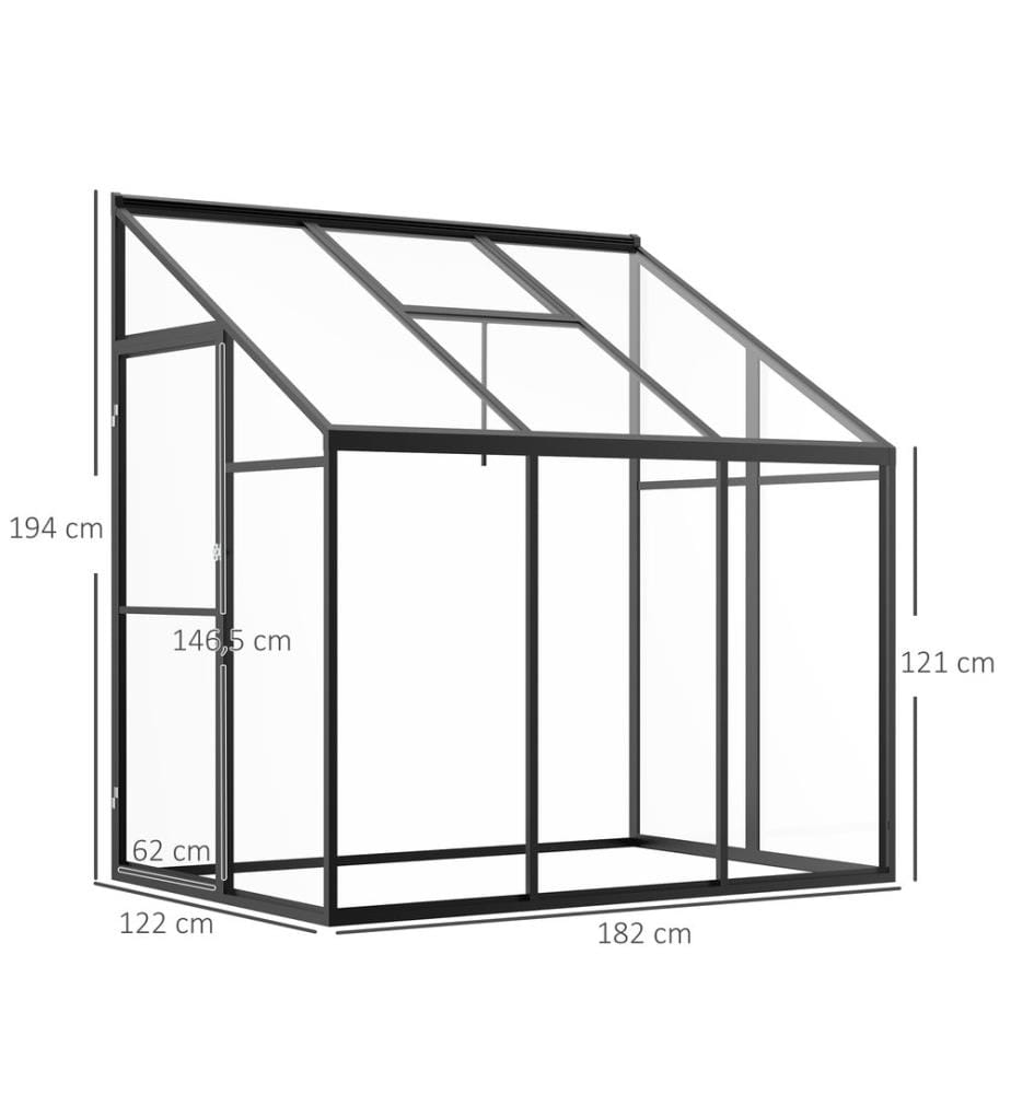 Serre d'appoint 182 x 122 cm