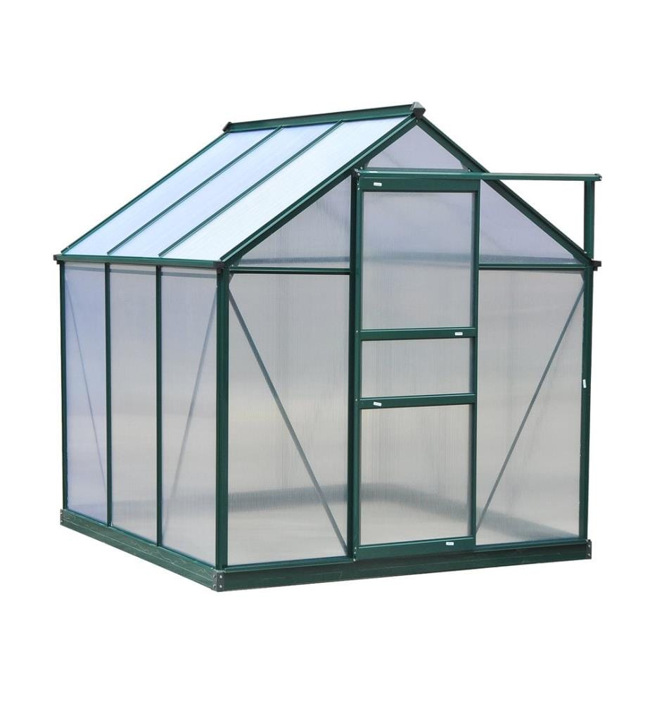 Serre 190 x 192 x 201 cm en aluminium avec lucarne