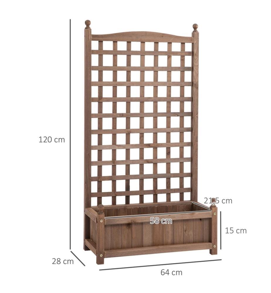 Arceau pour rosiers avec jardinière et cloison
