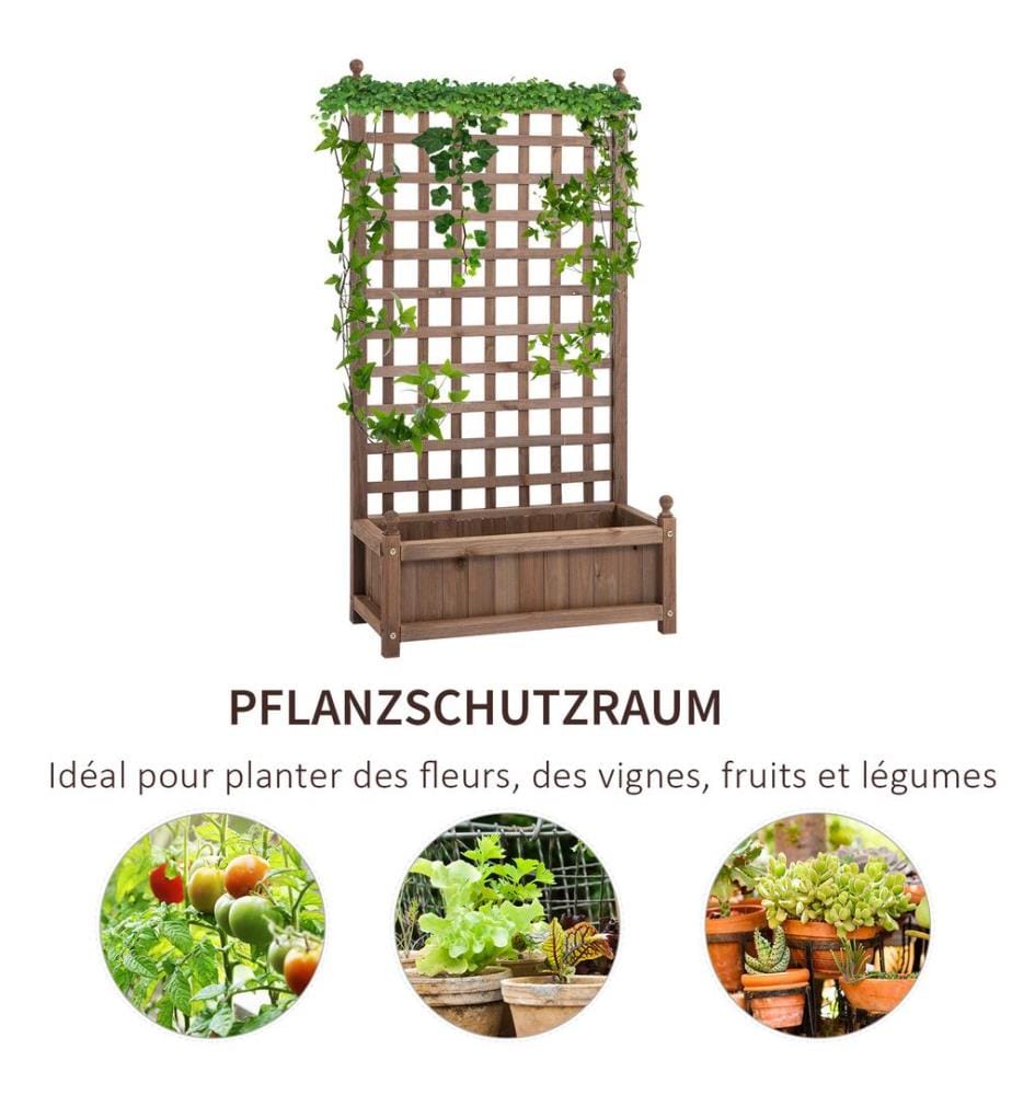 Arceau pour rosiers avec jardinière et cloison