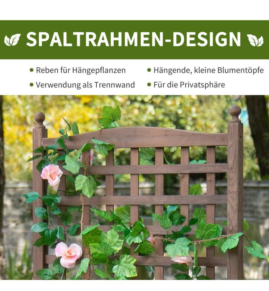 Arceau pour rosiers avec jardinière et cloison