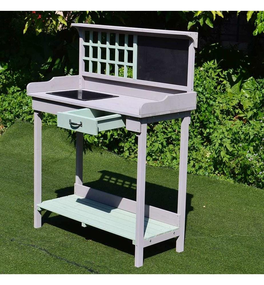 Table de rempotage / Table de travail / Table à fleurs 92 x 42,5 x 119,5 cm