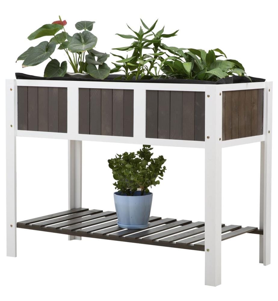 Hochbeet Holz Pflanzkasten 119 x 57 x 89 cm