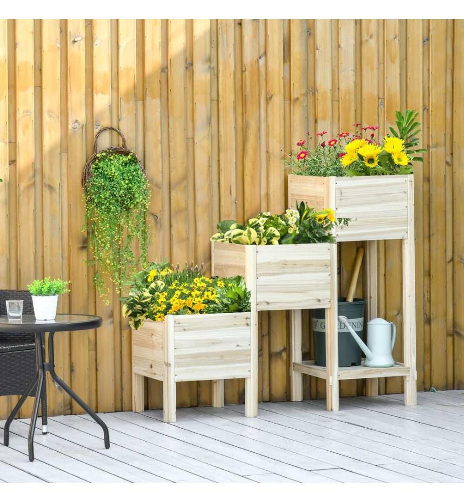Hochbeet 3 Etagen 125x45x108 cm