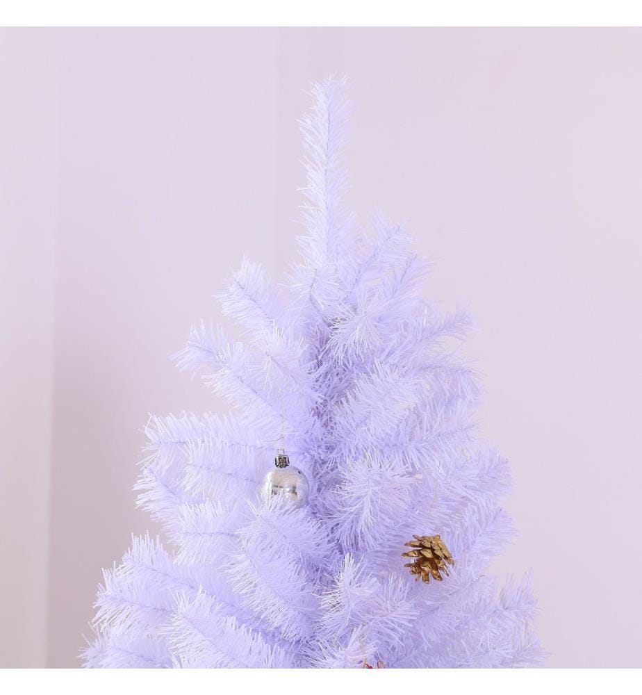 Weihnachtsbaum 180 cm mit Deko weiss künstlicher Christbaum