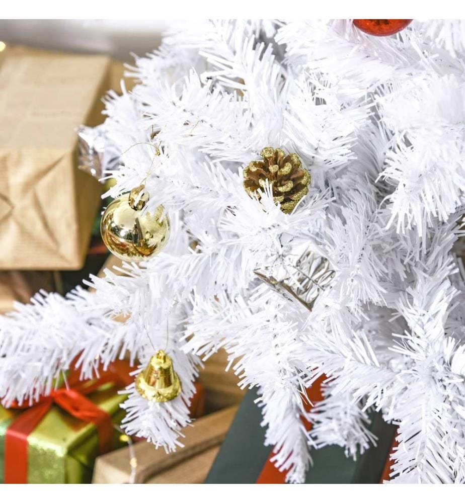 Weihnachtsbaum weiss geschmückt mit Deko 150 cm