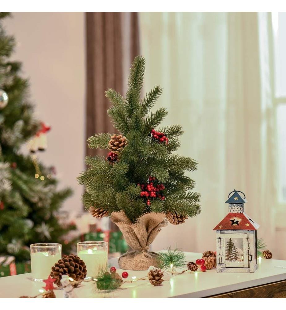 Weihnachtsbaum 50 cm mit Deko 55 Zweige Ø28x50 cm