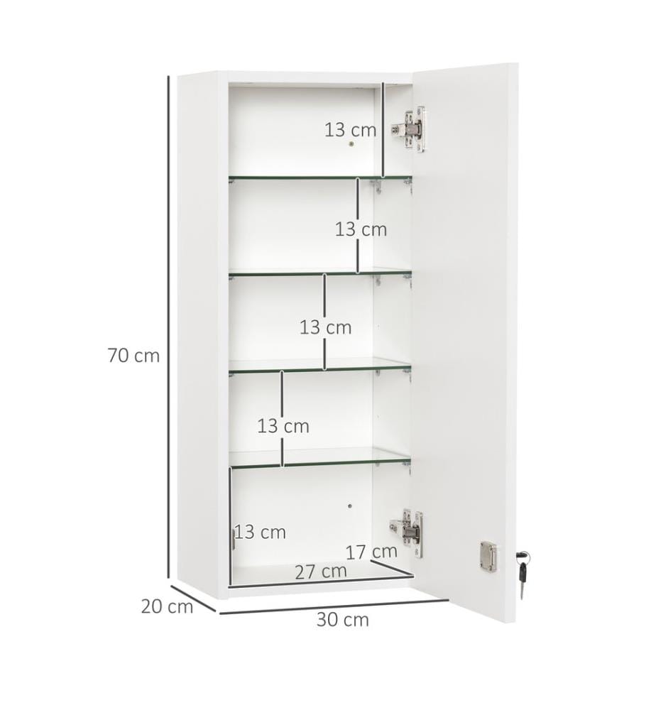 Medizinschrank Hausapotheke Erste-Hilfe-Schrank mit Schloss