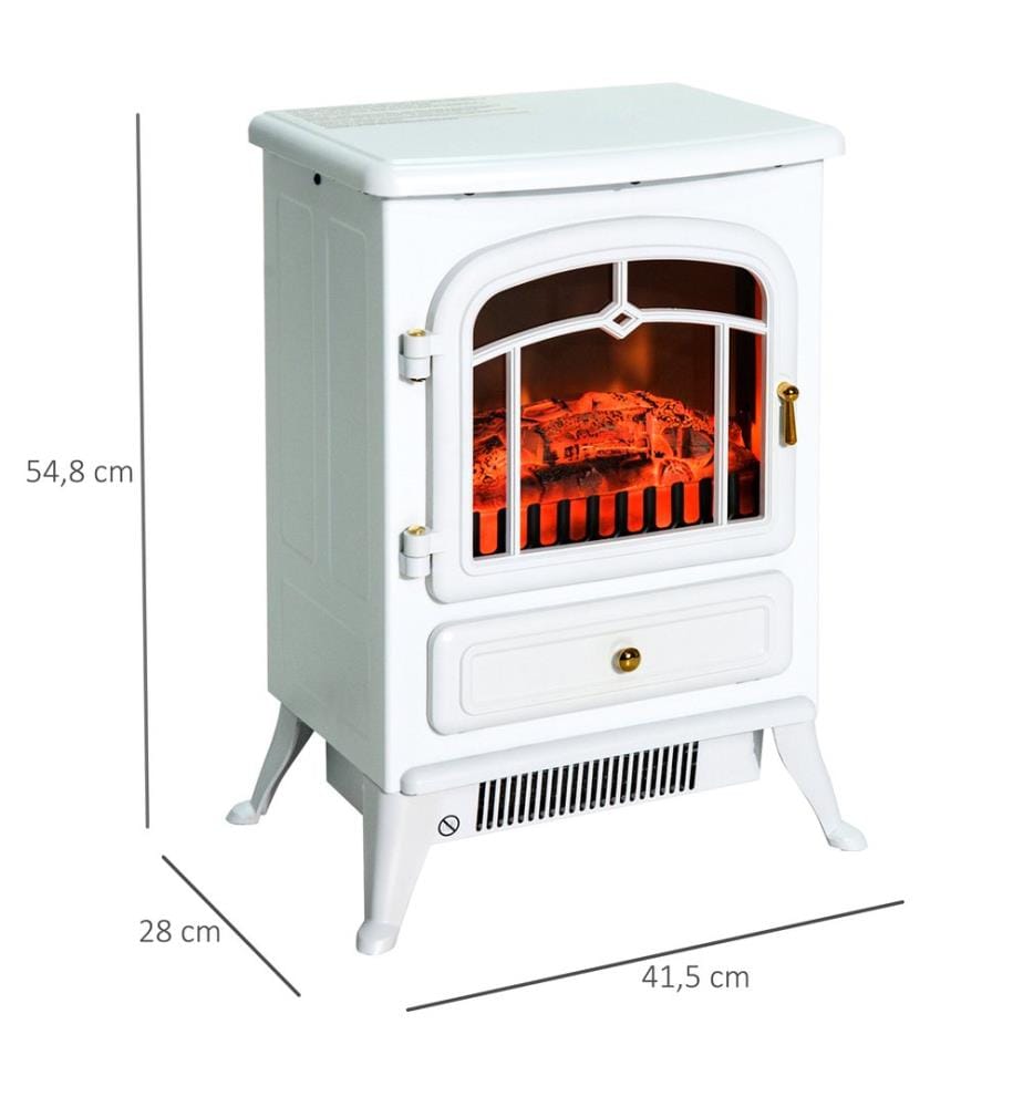 Cheminée électrique avec effet flamme, 41,5 x 28 x 54,8 cm