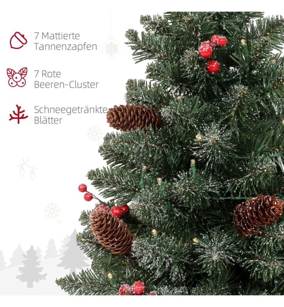 Sapin de Noël artificiel de 60 cm avec 50 LED et des pommes de pin