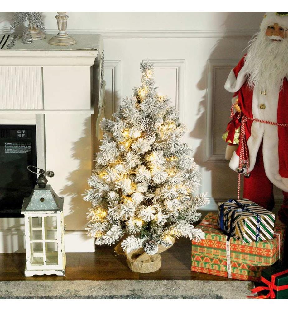 Sapin de Noël artificiel, 90 cm, 133 branches, 50 LED