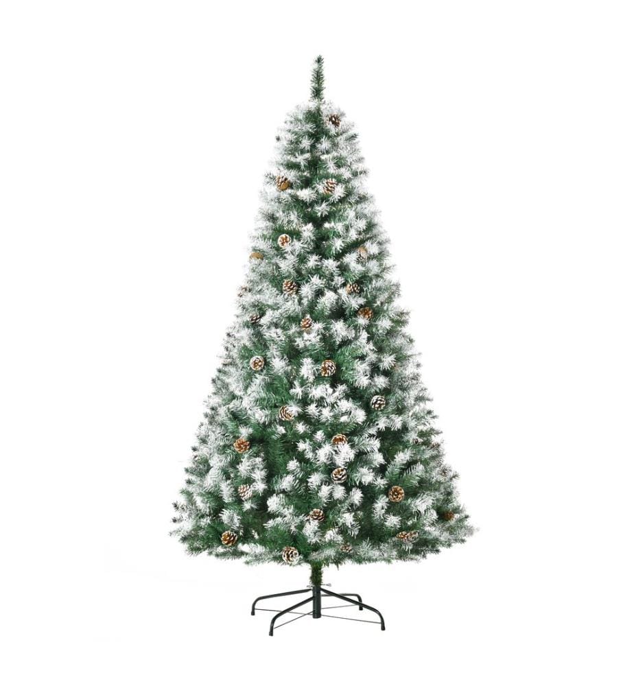 Sapin de Noël artificiel, 180 cm, 800 branches, avec de la neige artificielle