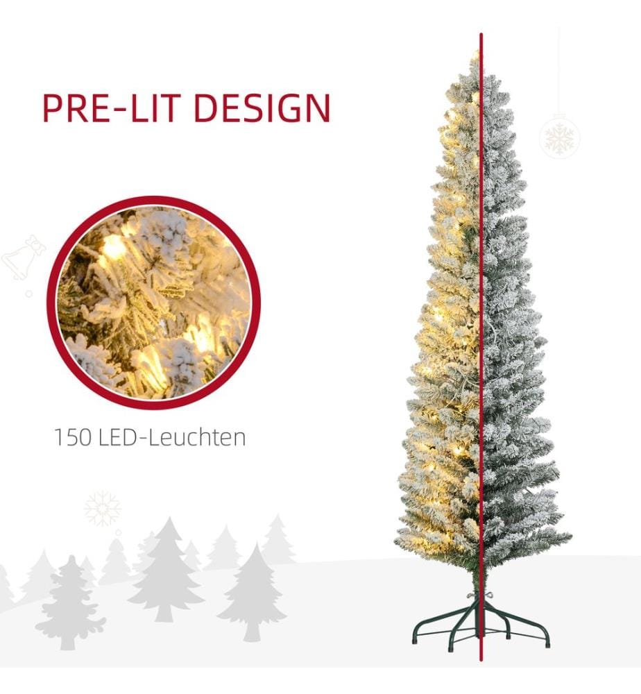 Sapin de Noël artificiel, 180 cm, 329 branches, 150 LED
