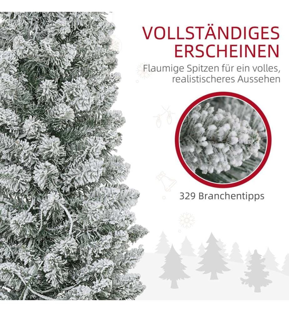 Sapin de Noël artificiel, 180 cm, 329 branches, 150 LED