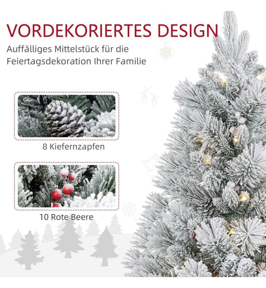 Sapin de Noël artificiel, 90 cm, 151 branches, lot de 2, 100 LED