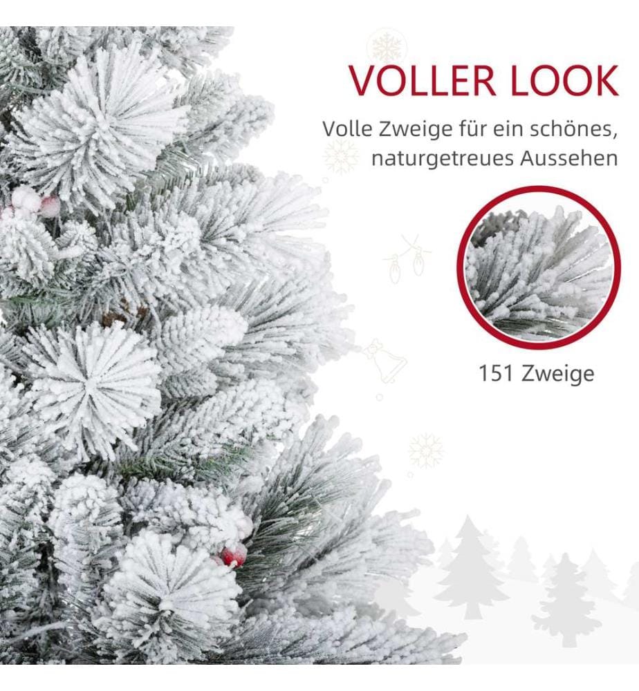 Sapin de Noël artificiel, 90 cm, 151 branches, lot de 2, 100 LED