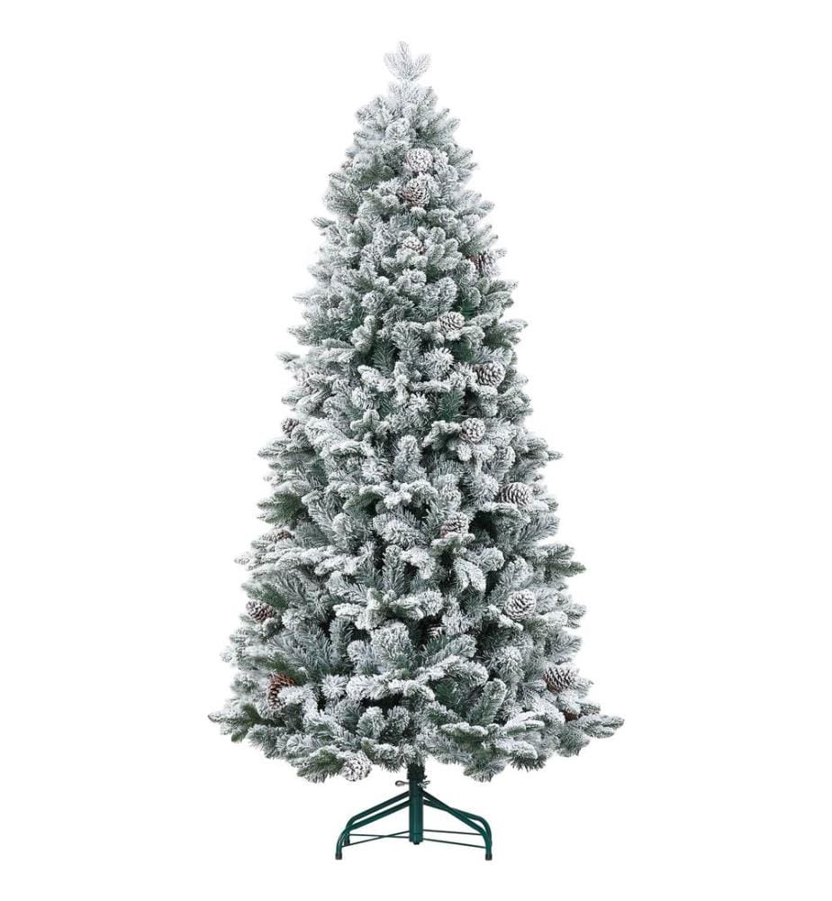 Sapin de Noël artificiel, 180 cm, 1 489 branches, avec de la neige artificielle