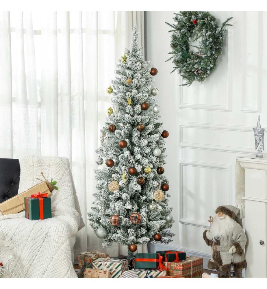 Sapin de Noël artificiel, 180 cm, 479 branches, avec de la neige artificielle