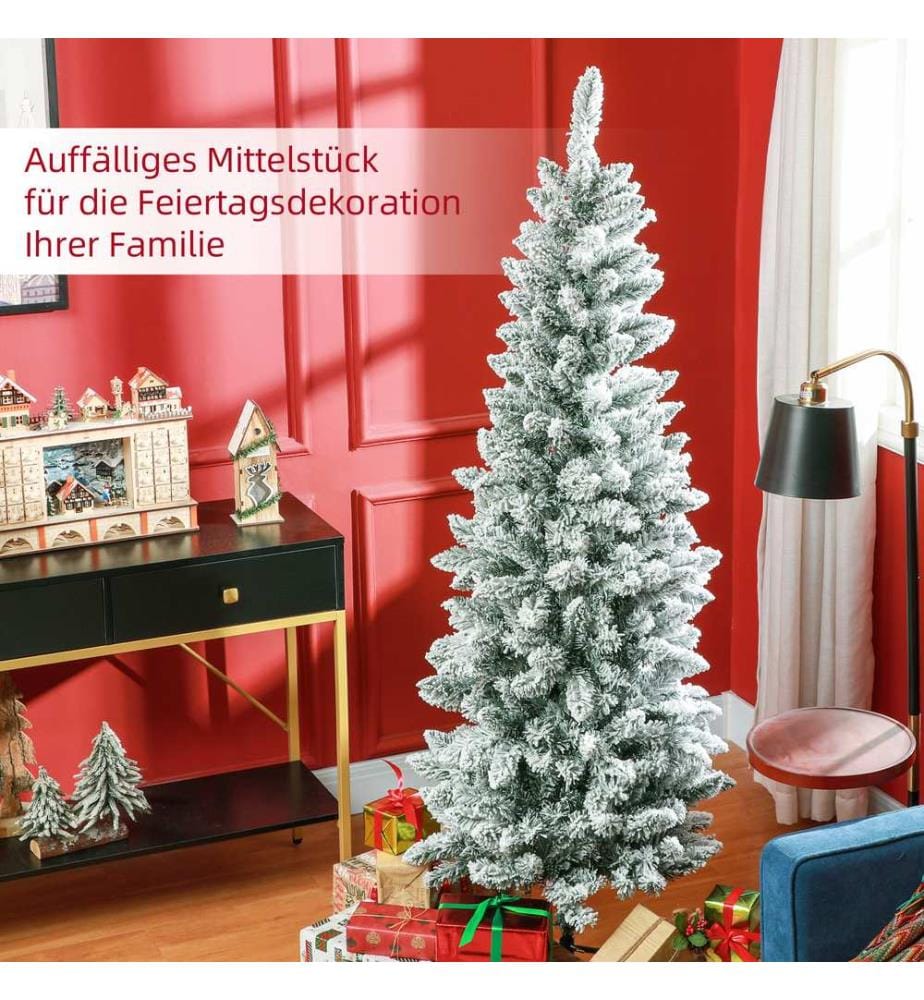 Sapin de Noël artificiel, 180 cm, 479 branches, avec de la neige artificielle