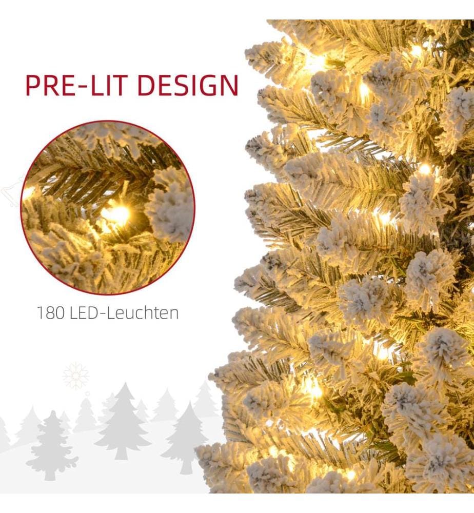 Sapin de Noël artificiel, 210 cm, 405 branches, 180 LED
