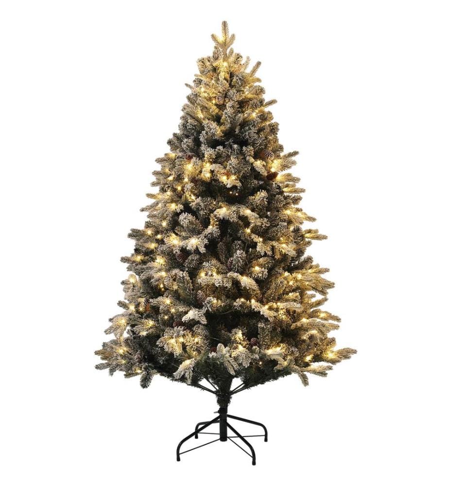 Sapin de Noël artificiel, 180 cm, 793 branches, avec de la neige artificielle
