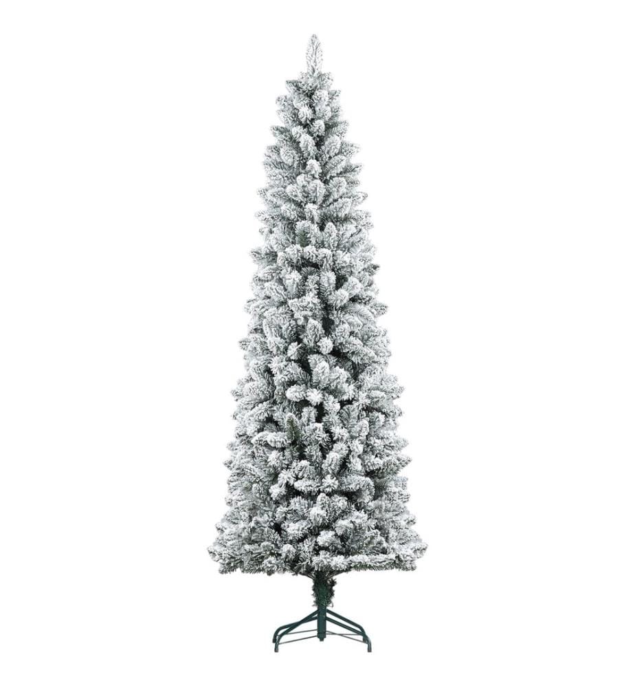 Sapin de Noël artificiel, 210 cm, 687 branches, avec de la neige artificielle
