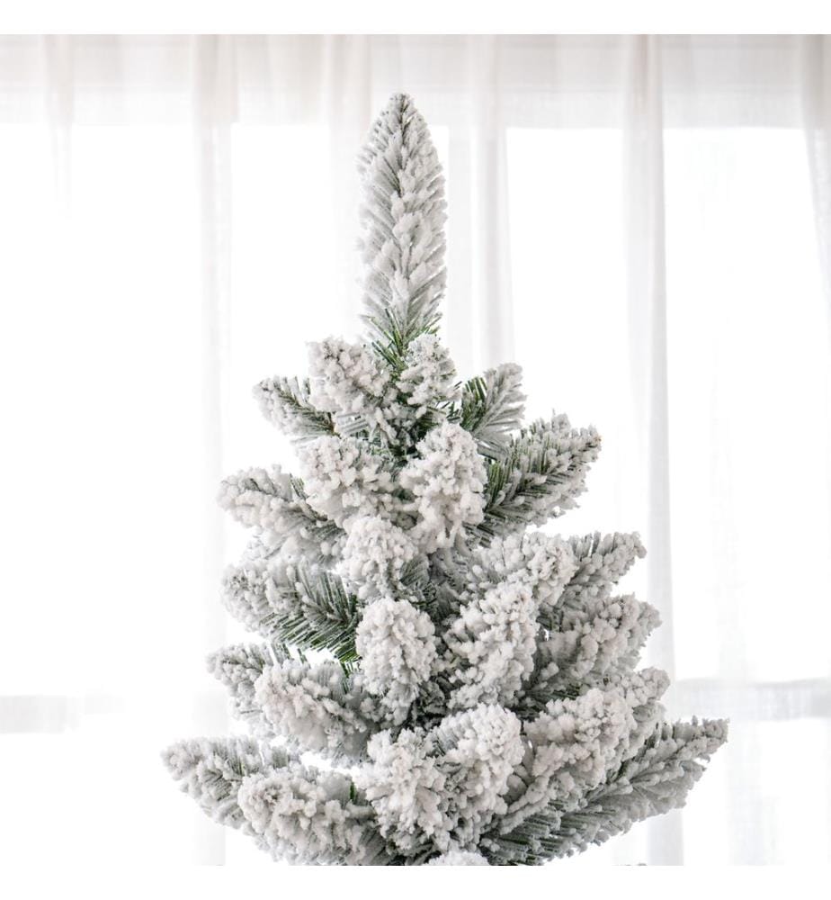 Sapin de Noël artificiel, 210 cm, 687 branches, avec de la neige artificielle