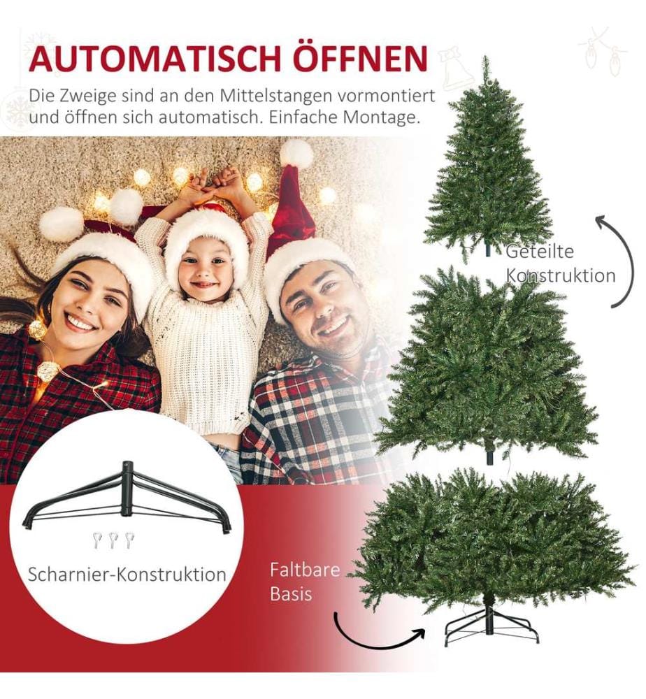 Sapin de Noël artificiel, 210 cm, 2154 branches, 700 LED