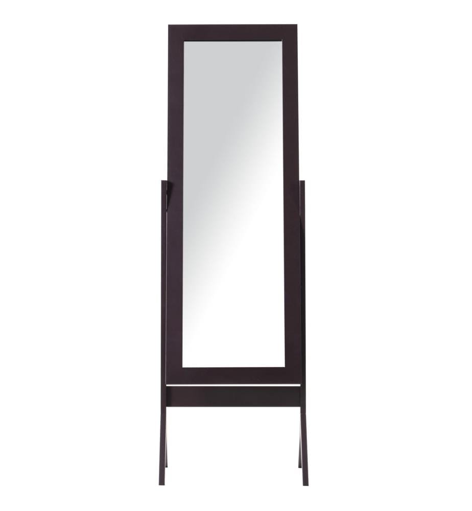 Miroir en pied avec pied, 47 x 46 x 148 cm, marron