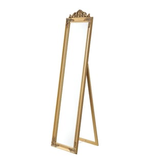 Standspiegel Arezzo 160x40 cm Rechteckig Kippbar Barock Gold