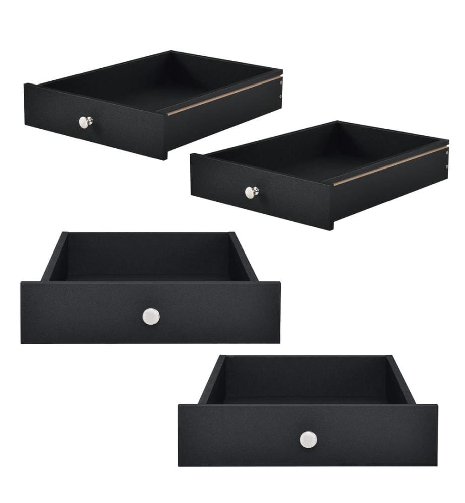 4x Schubladen für Europaletten-Möbeln DIY-Set Schwarz