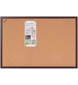 Tableau d'Affichage en Liège avec Cadre MDF - Mérisier