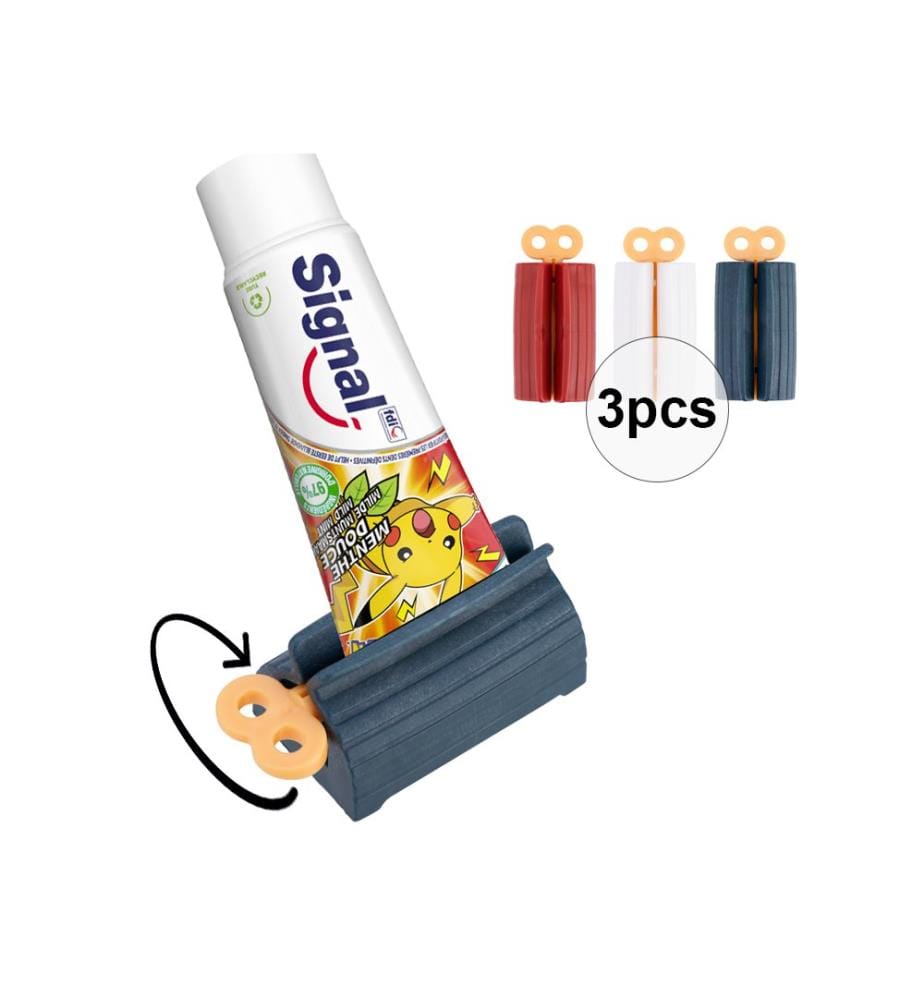 Dispenser di dentifricio a spremitura, confezione da 3