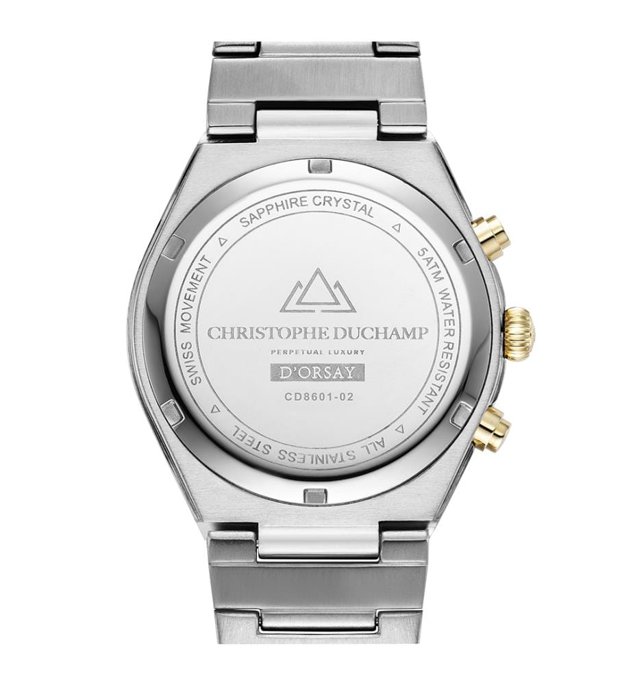 Uhr Cadran Champagne, Armband aus versilbertem Gold und Gehäuse aus versilbertem Gold von Orsay - 38mm