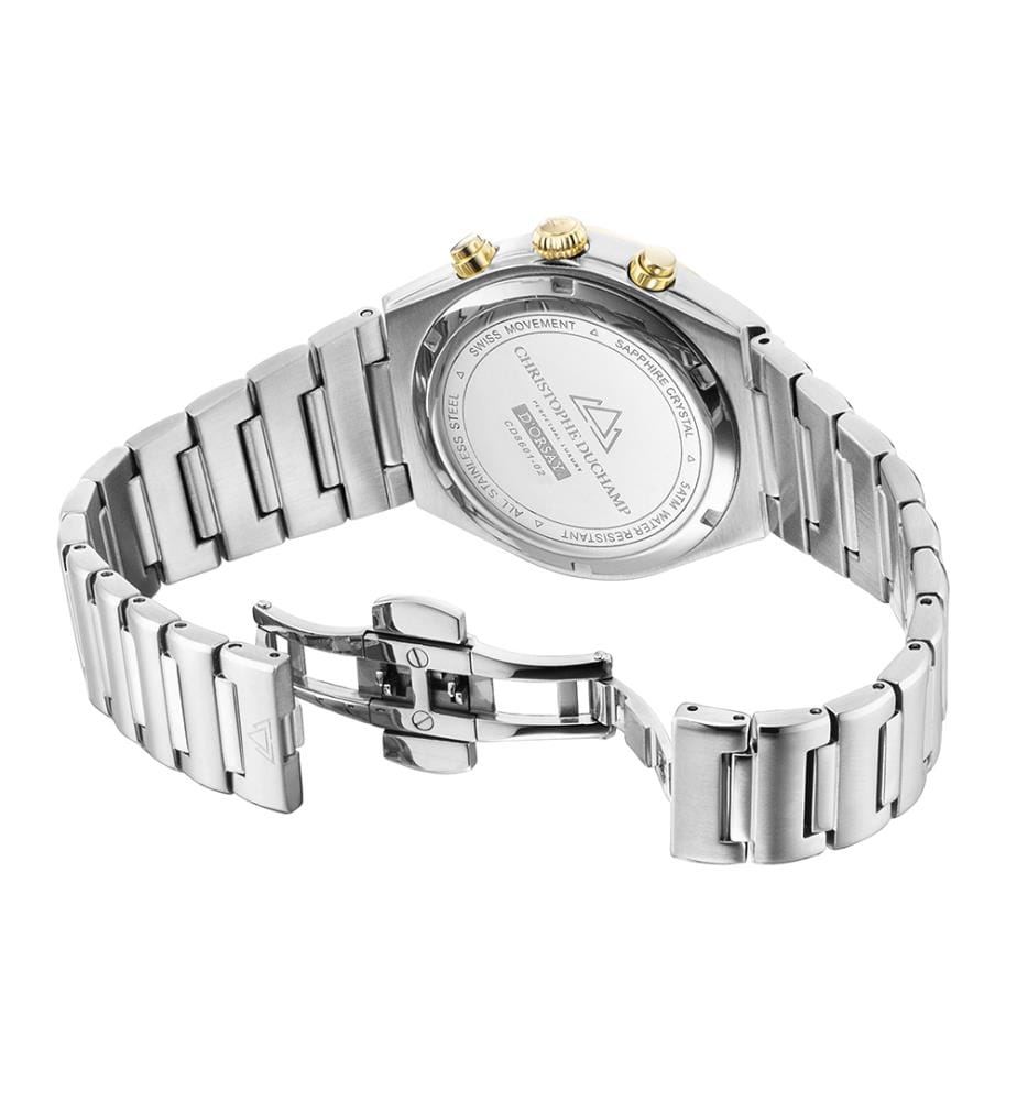 Uhr Cadran Champagne, Armband aus versilbertem Gold und Gehäuse aus versilbertem Gold von Orsay - 38mm
