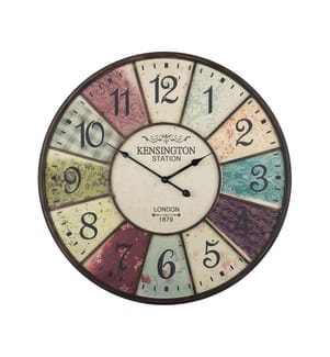 Wanduhr BOSWIL 59 cm Metall Bunt