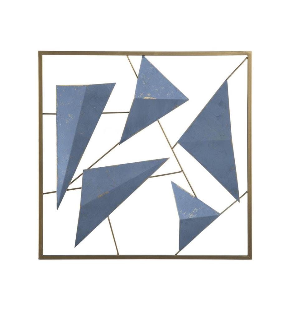 Wandobjekt ZINC Metall 50 cm Blau