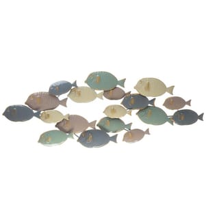 Wandobjekt Fisch FERMIUM Metall 47 cm Bunt