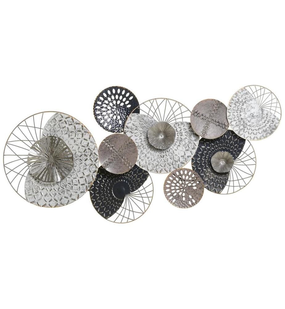 Wall Decor CESIUM Metal 58 cm Silver
