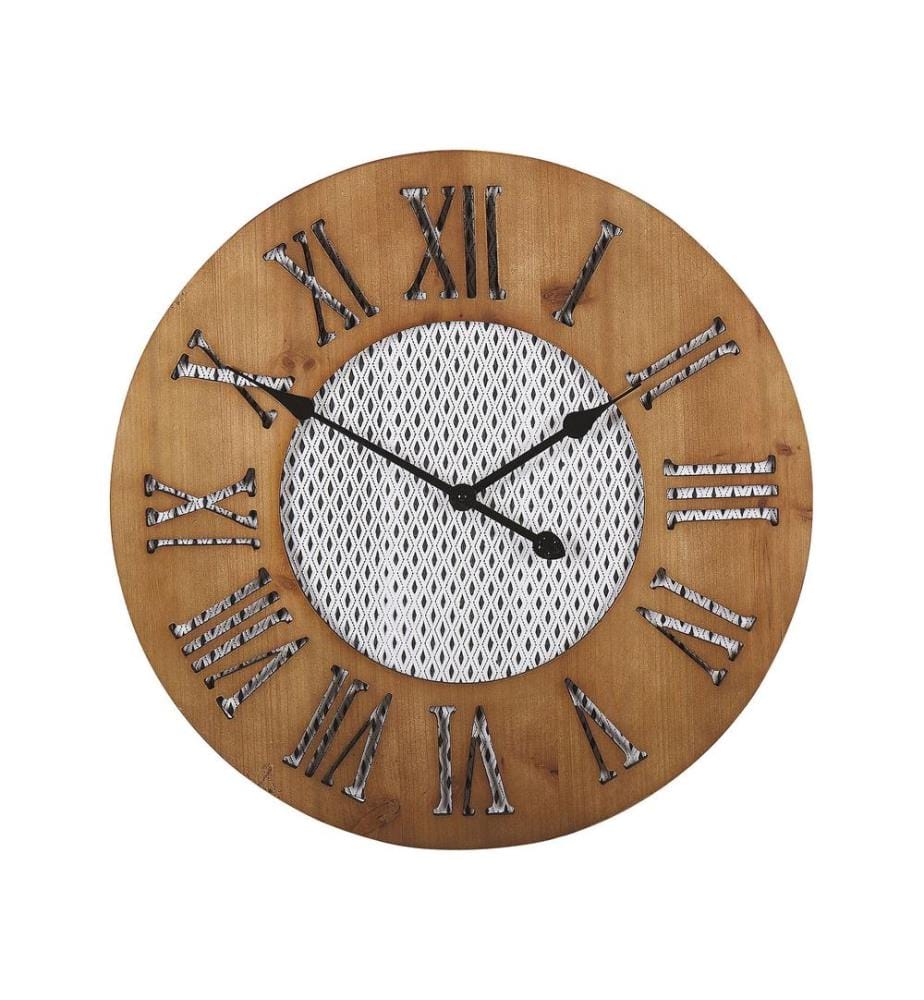 Horloge murale CUILCO 60 cm Bois de sapin Marron