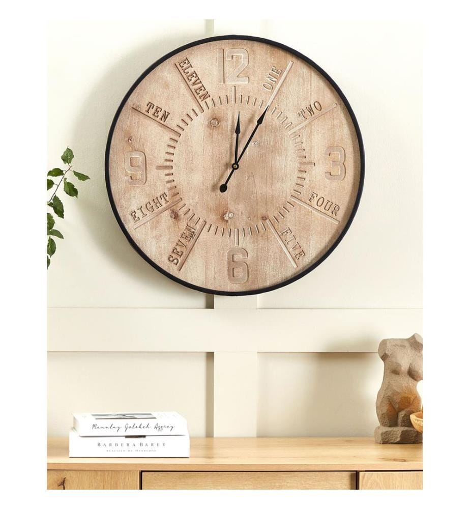 Wanduhr DOLE 60 cm Hellbraun