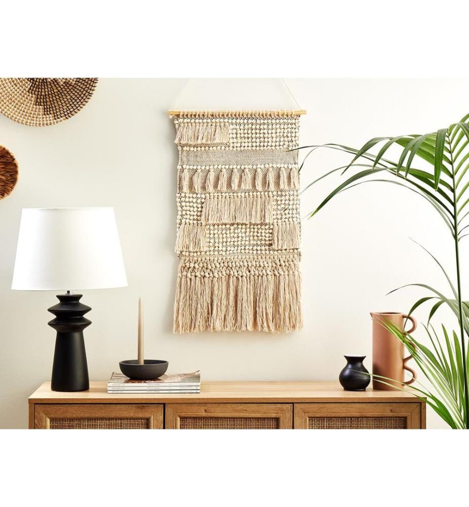Wandbehang GUJRAT Baumwolle 102 cm Beige