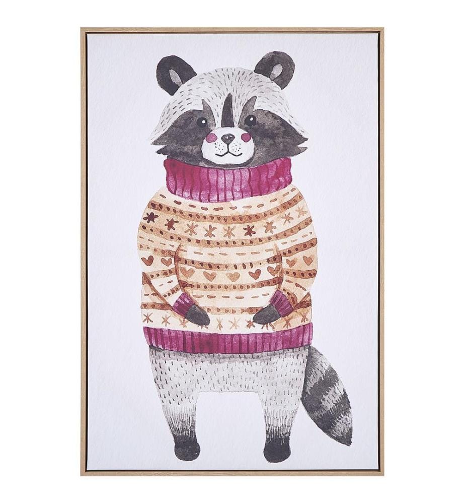 Stampa su tela CAMPLI Motivo animale 63 x 99 cm Grigio