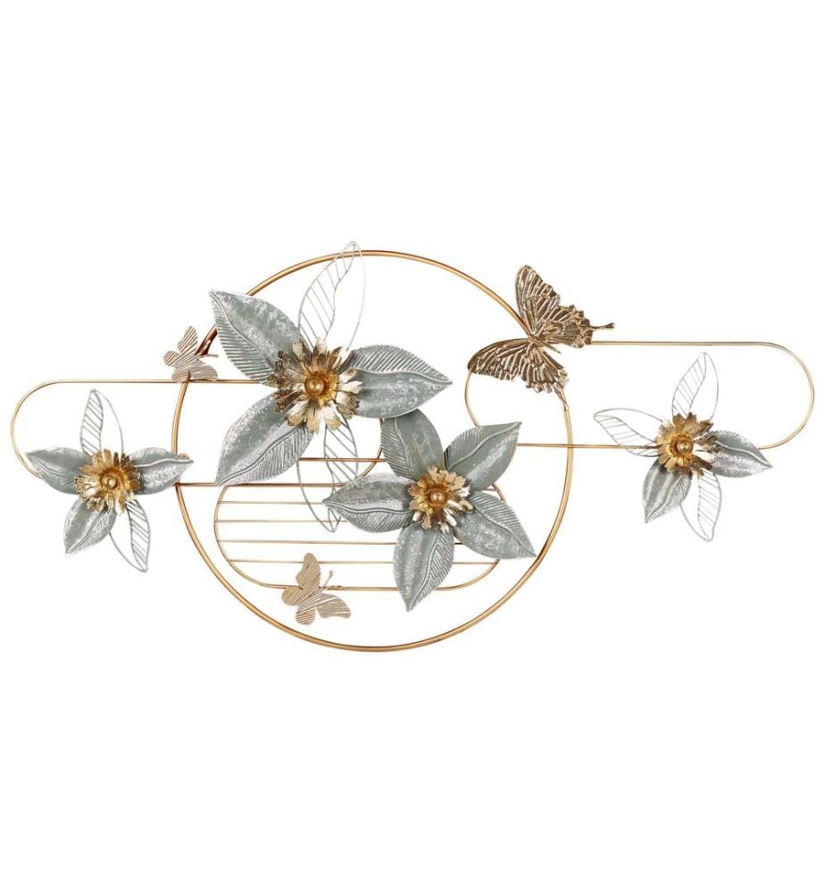 Décoration murale Fleur TANTALUM Métal 59 cm Doré