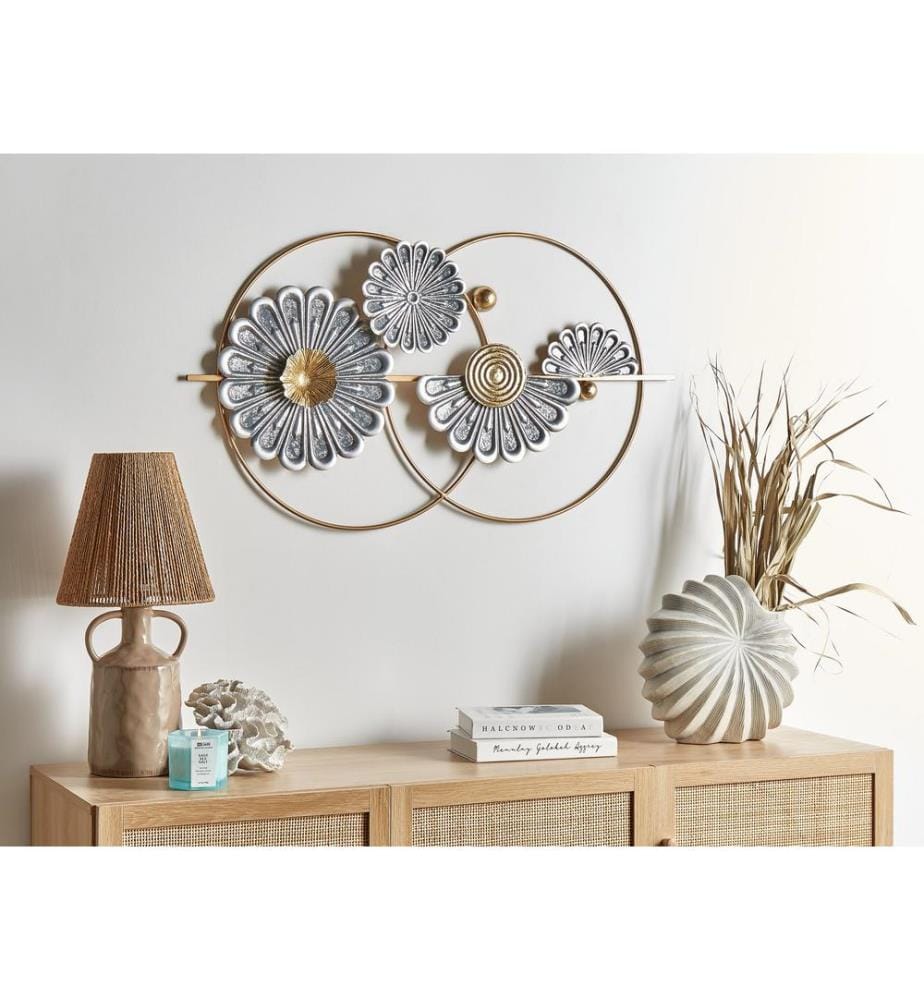 Décoration murale Fleur PROMETHIUM Métal 51 cm Doré