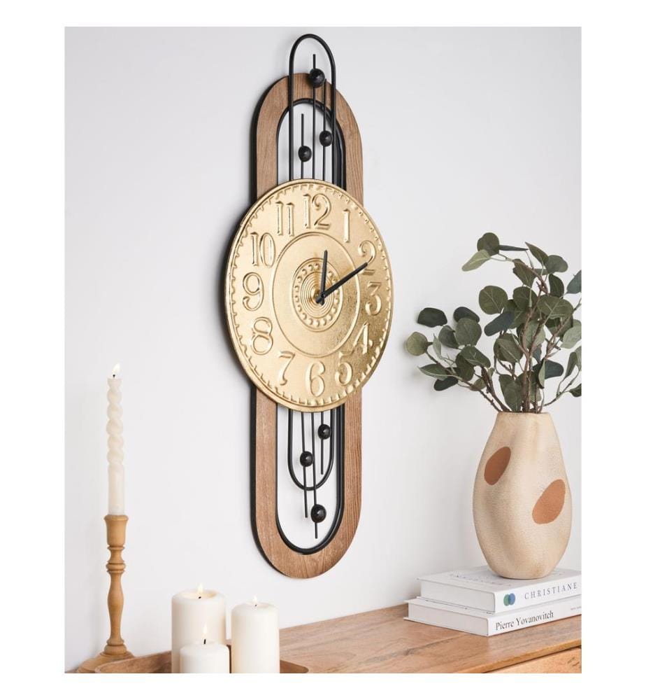Horloge murale NOBELIUM 36 cm Métal Doré