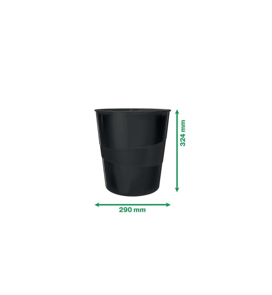 LEITZ - Papierkorb Recycle 15 l Schwarz