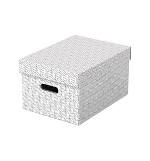 LEITZ - Boîte de rangement Esselte Home M Moyen, 3 pièces, Blanc